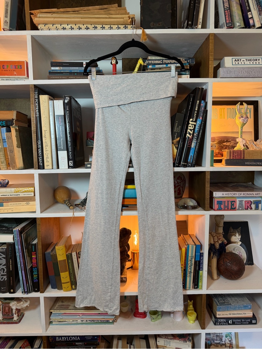 Skims Women's High-Waist Foldover Lounge Pants - Light Gray